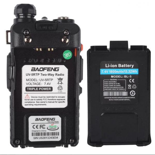 Long Range Walkie Talkie BAOFENG UV-5RTP DUAL BAND TRI-POWER TWO WAY RADIO - Image 5