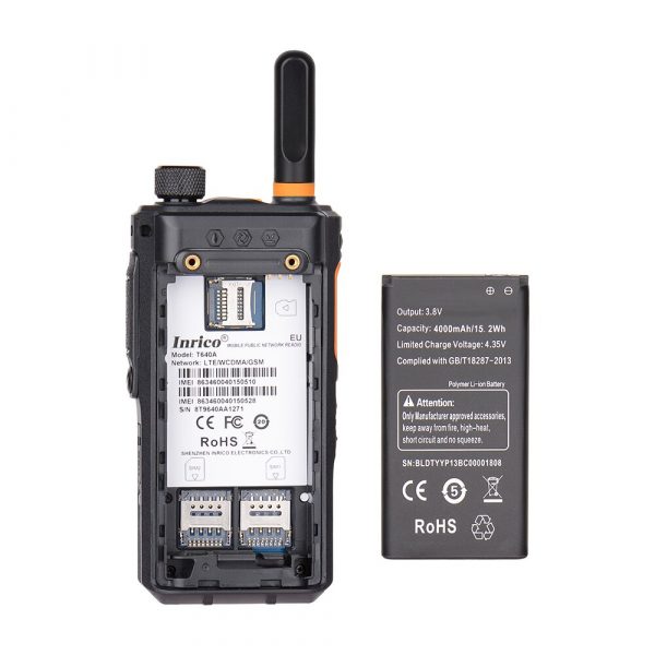 Inrico T640A 4G Zello Network Walkie Talkie Accessories Handy Mic Programming Cable Belt Clips Antenna - Image 2