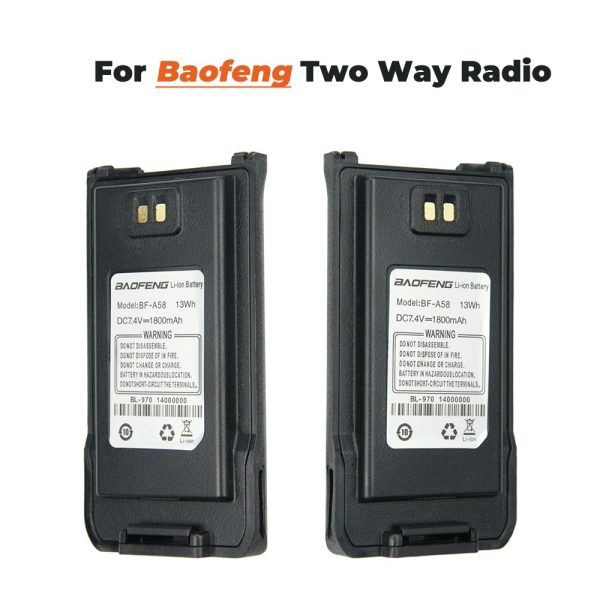 7.4V 1800mAh Li-ION Replacement Battery Pack for Baofeng A58 Walkie Talkie BL-970 Spare battery - Image 6