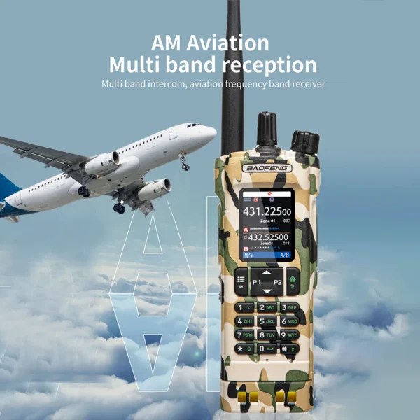 New Camouflage Color BAOFENG UV32 GPS 10W Multi Band Programming Wireless Copy Frequency NOAA - Image 3
