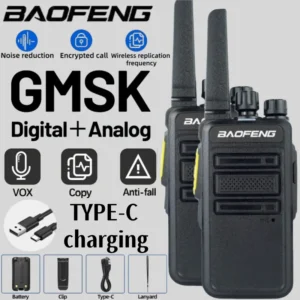 Baofeng BF AD-V12D GMSK Digital Walkie Talkie Encrypted Call Noice Reduction HD Radio Wireless Copy Frequency Two Way Radio