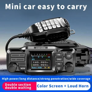 ZASTONE 25W Car Walkie Talkie dual-band Mini Car Radio Split mobile Radio VHF UHF Detachable Panel Transceiver Amateur Station