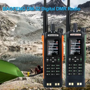 Orange Baofeng DM-32 GPS APRS AES256 Encryption DMR Digital Analog UHF VHF Dual Band 8W Air Band FM Two way Radio