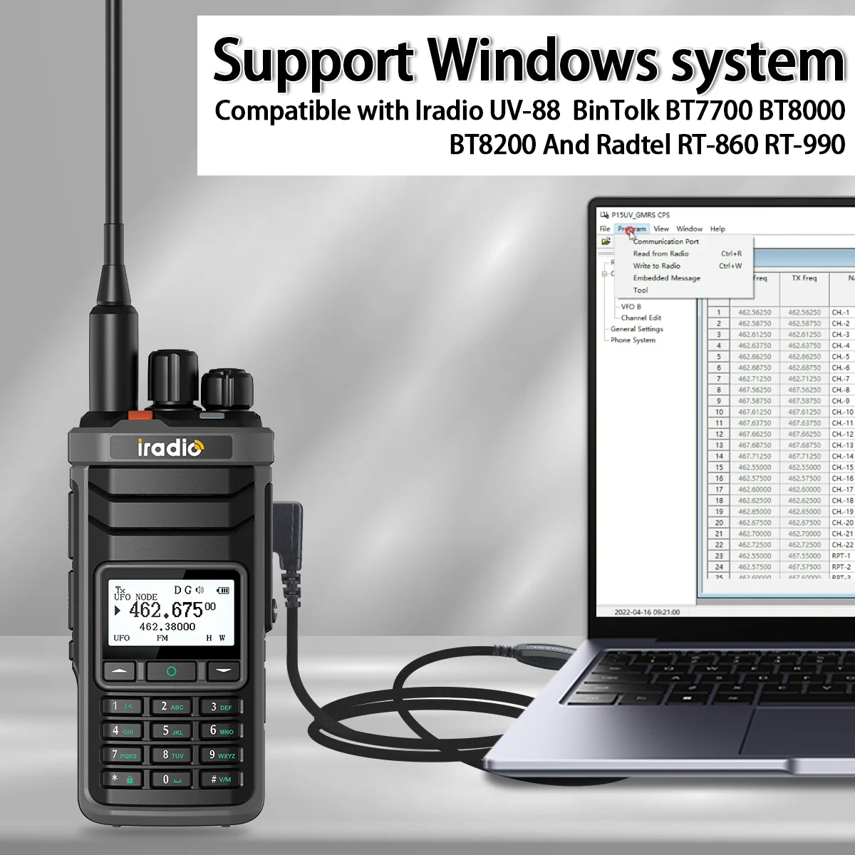 USB Programming Cable For Iradio UV-88 DM-UV4R BAJETON BJ8000 BJ8200 Quansheng TK11 K5 K6 Radtel RT-860 Walkie Talkie Ham Radio - Image 2