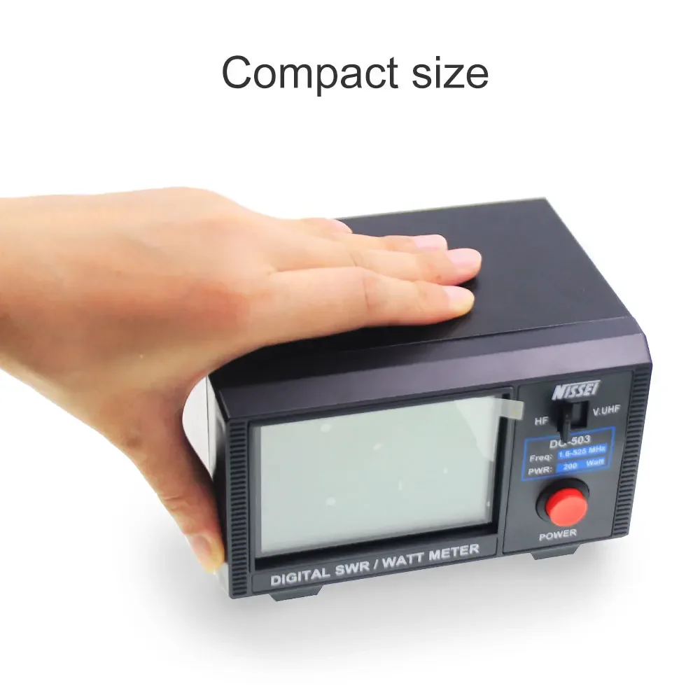 Nissei DG-503MAX/DG-503 Digital SWR/WATT HF VHF UHF Meter 1.6-60MHz/125-525MHz DMR (TDMA)/AM/SSB Measurer Analyze HF Transceiver - Image 4