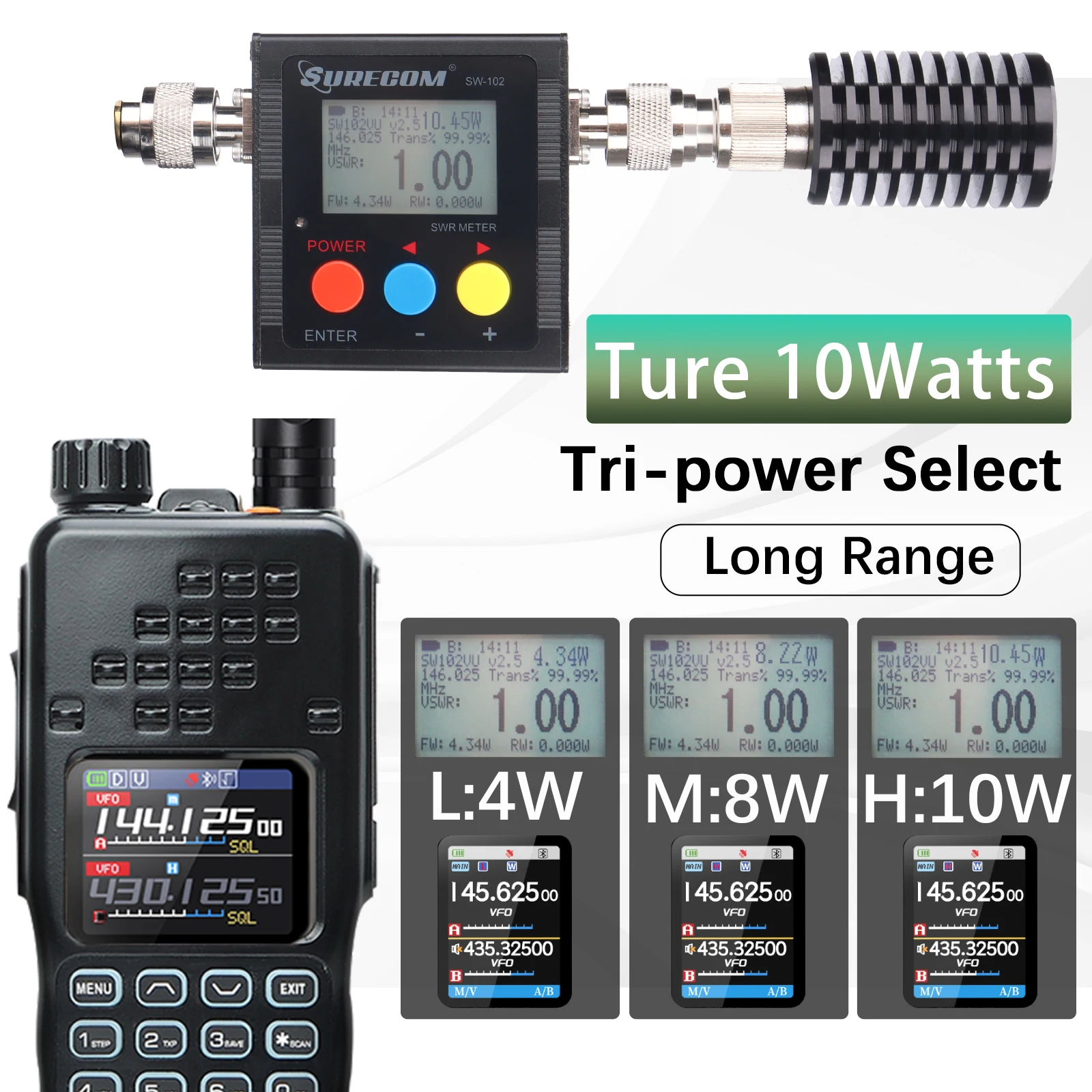 BAOFENG AR-152 PRO GPS Tactial Walkie Talkie 10W Multi Band Long Range Wireless Bluetooth Programming 12000mAh NOAA Ham Radio - Image 4