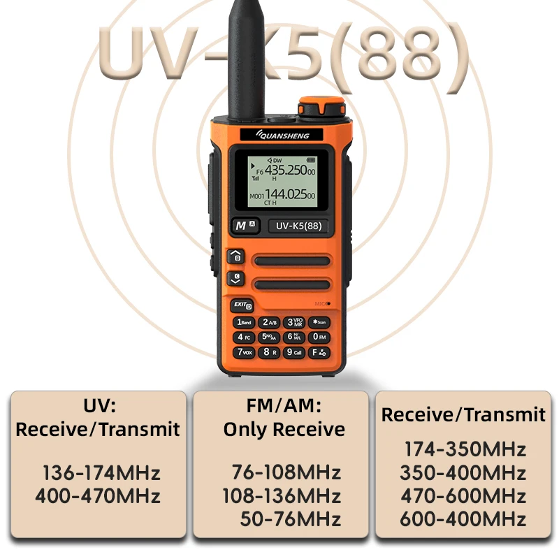 Quansheng K6 Pro 512KB UV-588 Long Range Handheld Camping Communication Ham Radio - Image 3