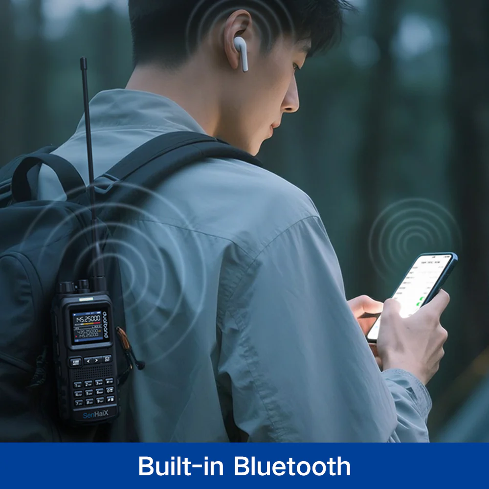 SENHAIX SHX-8650 8W UV Dual-Band Emergency Walkie Talkie | Bluetooth APP Programming & SOS Alarm - Image 6