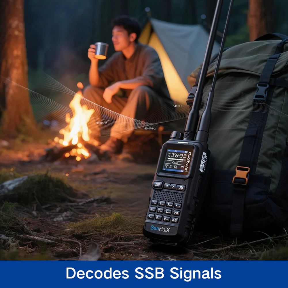 SENHAIX SHX-8650 8W UV Dual-Band Emergency Walkie Talkie | Bluetooth APP Programming & SOS Alarm - Image 7