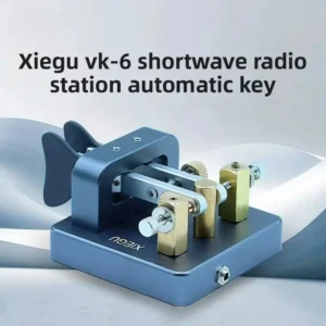 XIEGU VK-6 Mini Automatic CW Electric Key – Aluminum Alloy Morse Key with 3.5mm Interface & Adjustable Contact Gap for Shortwave Radio