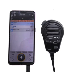 3.5mm PTT Handheld Shoulder Speaker Mic for Zello App - QX18 Mobile Phone Mic w/ Type-C Adapter