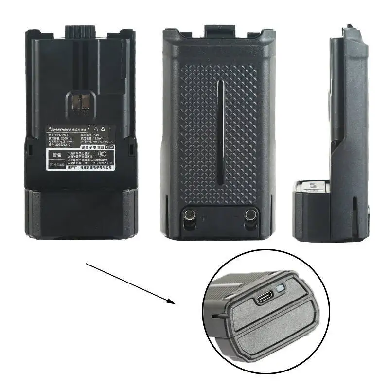 Batteria 1600mAh Per Quansheng UV-K5 Con Ricarica USB-C – 7.2V Li-Ion Per Radio Ricetrasmittente