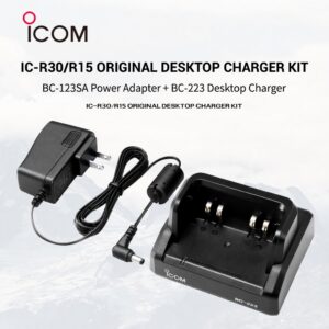 ICOM IC-R30/R15 Receiver Original Base Charging Set BC-223+BC-123SA Charger Free Shipping