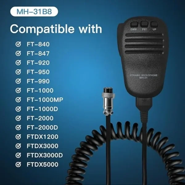 MH-31B8 Handheld Speaker Microphone Free Shipping