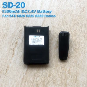 SFE Original Battery 1300mAh DC7.4V SD-20 S-20 Li-ion Battery for SFE S820 S830 S850 Two Way Radio Extra Battery Extra Accessory