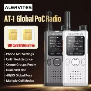 Baofeng ALERVITES AT1 POC Two Way Radio | Lifetime Free Global Service, Freely Create & Manage Teams, 4G/5G Cellular Network