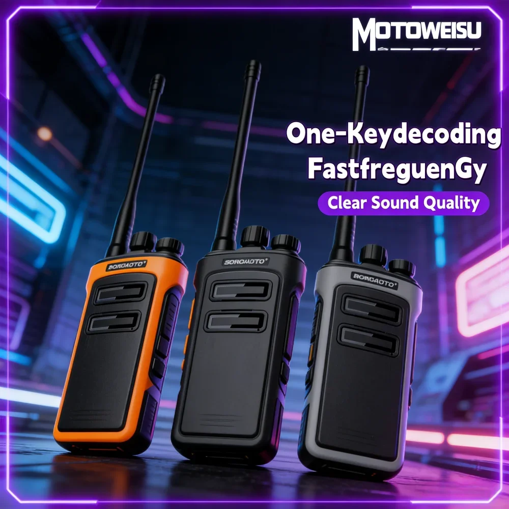 Rechargeable Waterproof Long Range Walkie Talkie with One Key Decoding | Two Way Radio for Construction & Security - Free Shipping | Alafone - Image 3