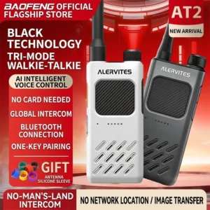 BAOFENG AT2 Slim Commercial Walkie Talkie: Bluetooth App Programming, One-Key Sync, Ultra-Thin Two-Way Radio for Hotel & Security [Free Shipping]