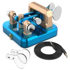 Putikeeg Double Paddle Iambic CW Telegraph Key Auto Morse Code Keyer for HAM Radio Operators