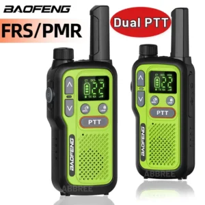 2-Pack Baofeng BF-T18 Mini Walkie Talkies with NOAA Weather Alert, Type-C Rechargeable Long Range Two-Way Radio for Camping
